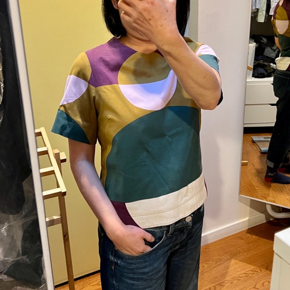 Color block Marimekko tailored top - Picture 1 of 7